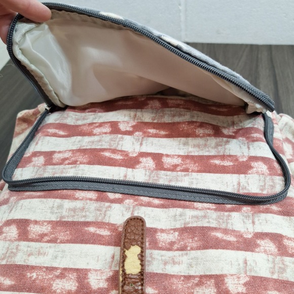 American Flag Canvas Backpack Distressed Stars Stripes Patriotic Vintage Grunge - Picture 6 of 12